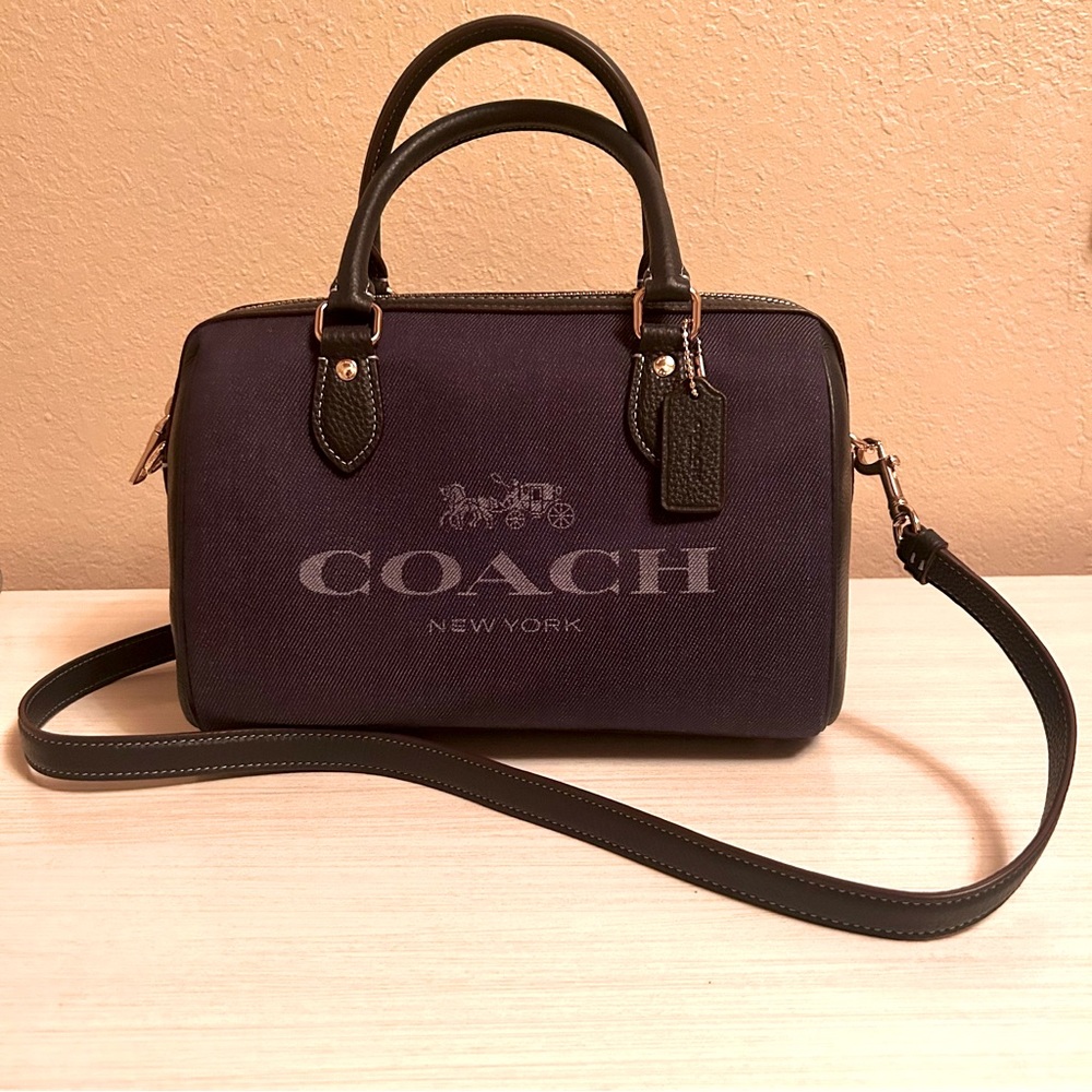 Coach NWT Denim Rowan Purse